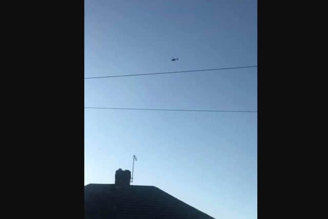 The helicopter was spotted over the Woodthorpe area.
