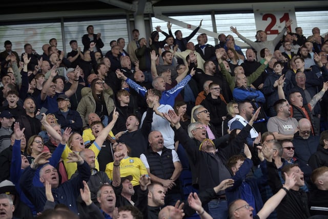 Sheffield Wednesday fans still in good voice despite missing out on automatic promotion    Pic Steve Ellis