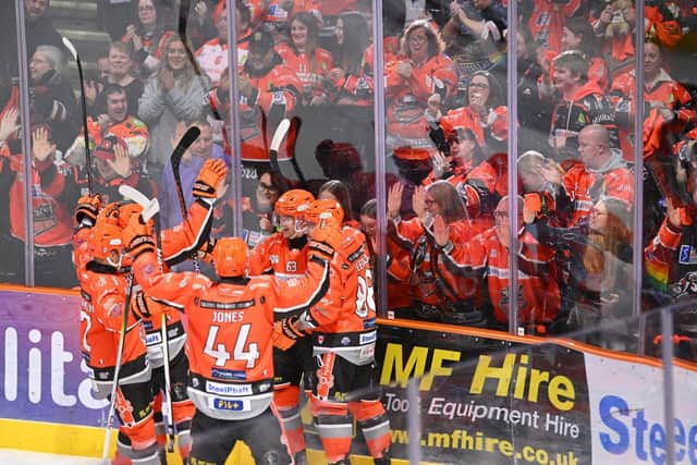 Happiness is a goal for Steelers against Belfast  Pic Dean Woolley