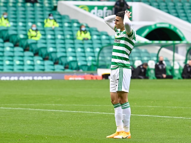 He conceded possession in the build up to the opener and missed a great chance, but also looked by far the most threatening Celtic attacker and was a strange choice as the first sub.