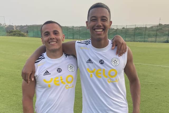 Brothers Tyler Smith and Kyron Gordon played in United's first pre-season friendly at the weekend - Sheffield United