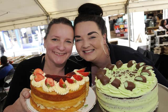 Sheffield Food Festival. Pictured are Nicky Moore and Lauren Jacobs of the Secret Cake Club. Picture: Steve Ellis