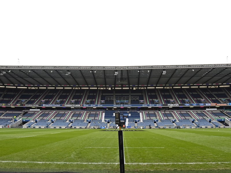 A general view during a Guinness Six Nations tie between Scotland and Wales at BT Murrayfield, on February 13, 2021, in Edinburgh