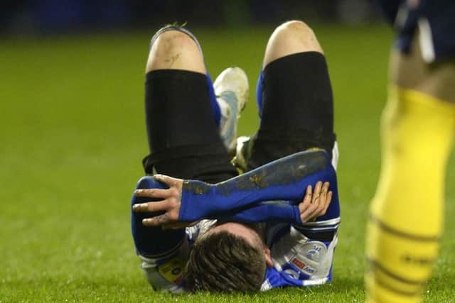 Josh Windass hobbled out of Sheffield Wednesday's draw with Bolton Wanderers. Pic: Steve Ellis.