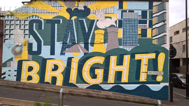 Heritage Strategy for Sheffield on which Joined Up Heritage Sheffield and many supporting individuals and organisations have been working on. Mural Backfields. (J Robin Hughes)
