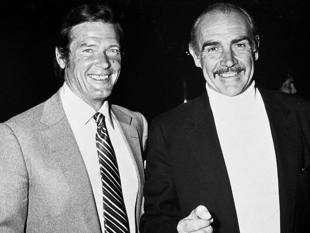 Roger Moore and Sean Connery