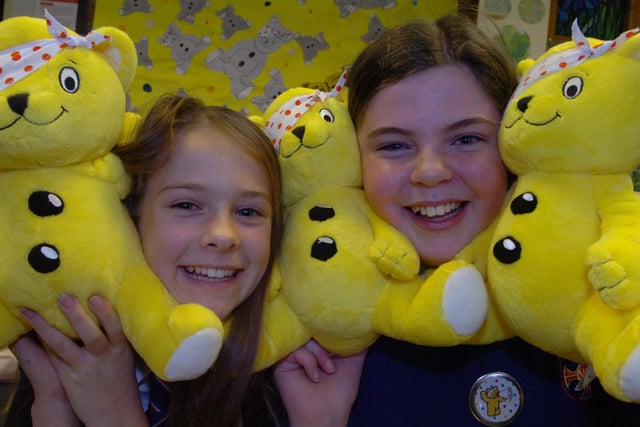 Victoria George and Ellie Crake helped organise Children In Need events at Sunderland High School in 2007. It included face painting, cake sales, and a fancy dress day. Wow what an excellent effort!