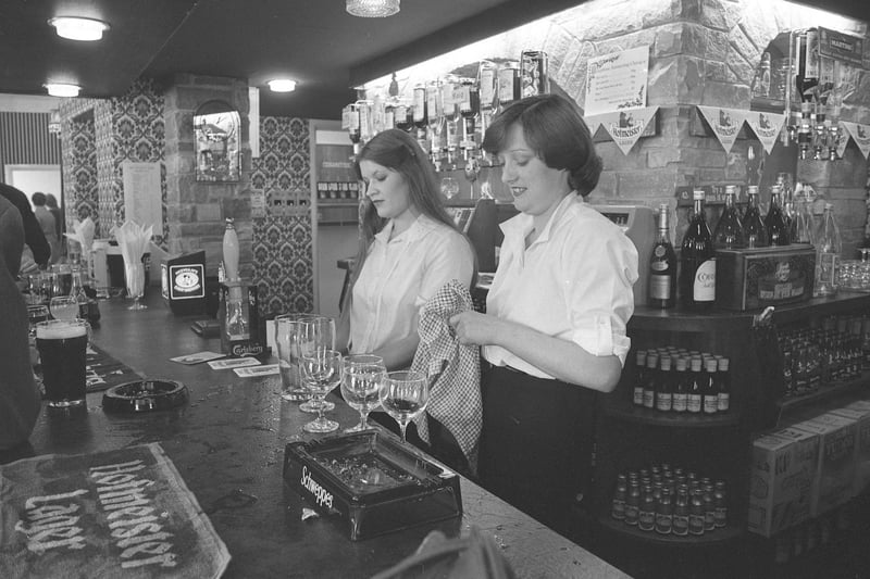The bar in the lounge at the Carlton Arms in July 1980. Does this bring back happy memories?