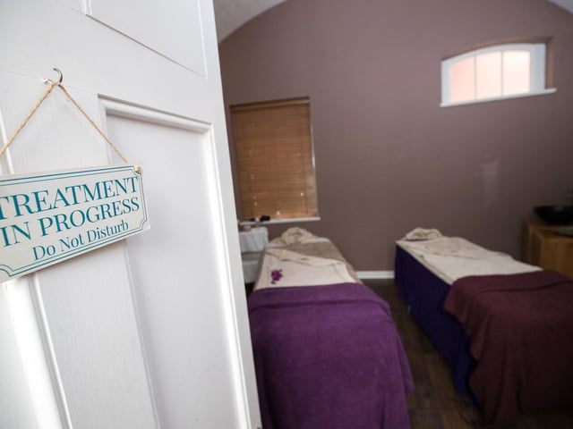 Treatment rooms in the spa on No Man's Fort
