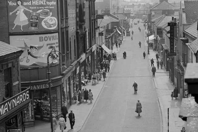 This view was taken from upstairs in the Londonderry in 1958. Recognise the shops