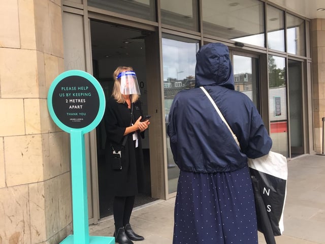 Staff wore face shields and there was protective screens at checkouts