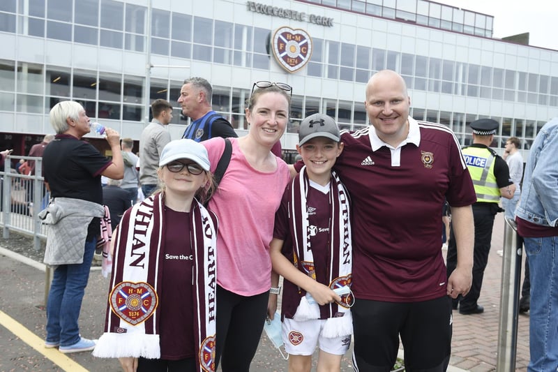 Paul and Rhona Borthwick took Isla (9) and Daniel (11) along for the big match against the Dons.