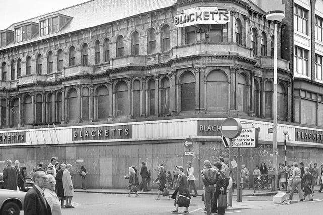 A boarded-up Blacketts. Did you love to shop there in its heyday?