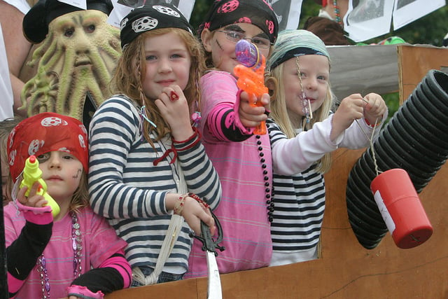 Tideswell carnival, the Pirates float from the Horse and Jockey