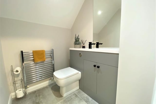 The downstairs loo is exactly what you need from one, but it's the finish and design of each component that works best.