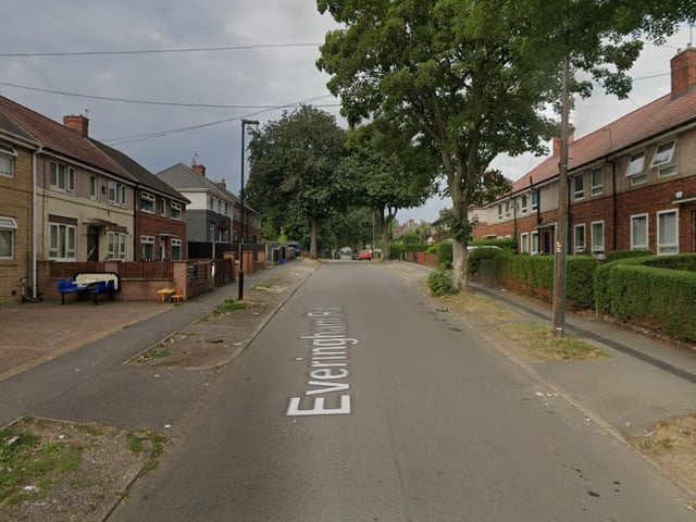 The joint sixth-highest number of reports of violence and sexual offences in Sheffield in January 2023 were made in connection with incidents that took place on or near Everingham Rd, Longley, with 7