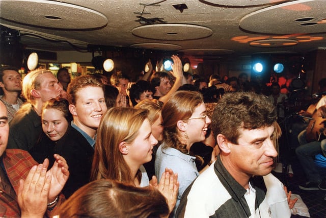 The crowd enjoy Def Leppard live at the Wapentake, Sheffield, October 5, 1995