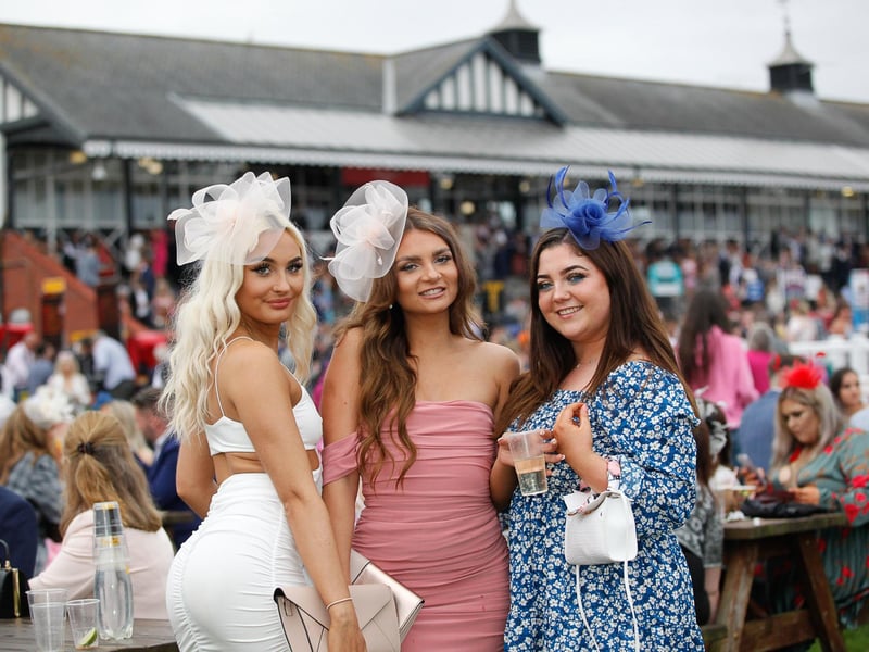Ruby, Cerys and Sarah from Edinburgh and Musselburgh - showing that even similar headgear can look individual with different outfits