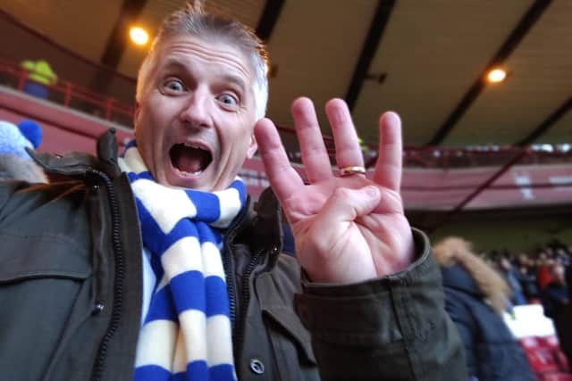 Owls supporter Rob Shirley during Wednesday's 4-0 win at Nottingham Forest in December.