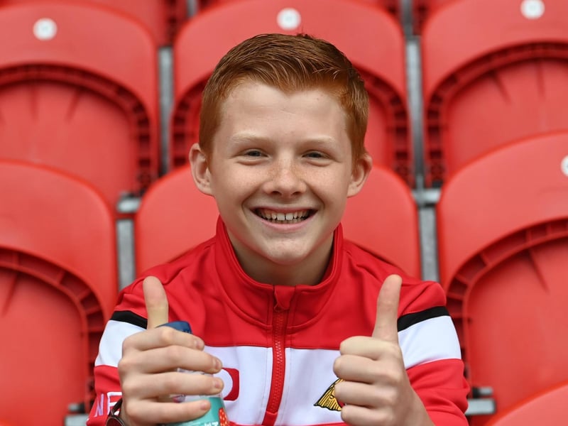 A young Rovers fan during the friendly with Newcastle United