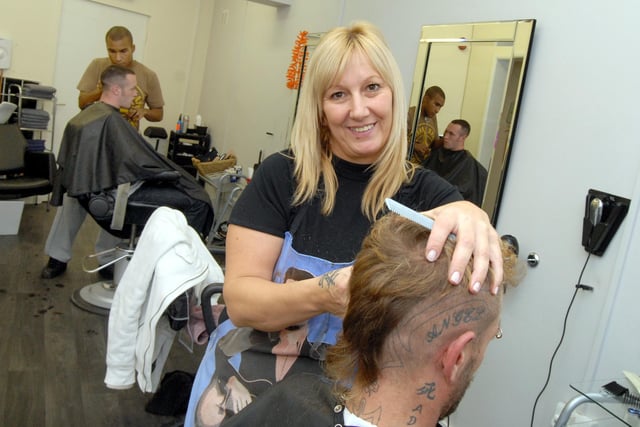 Tracey Mc Garry pictured in Gents Hairdressers that moved to larger premises in 2009