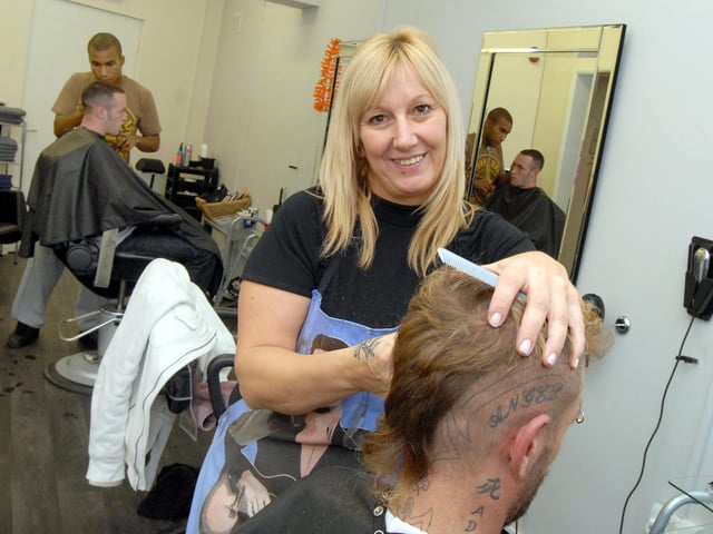 Tracey Mc Garry pictured in Gents Hairdressers that moved to larger premises in 2009