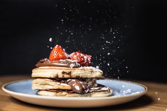 This city centre bar and restaurant takes Pancake Day to new levels with a special menu dedicated to the day featuring options such as Nutella and Strawberries (pictured) Terry's Chocolate Orange, Mars Bar and Drumstick Squashies. Reservations recommended.