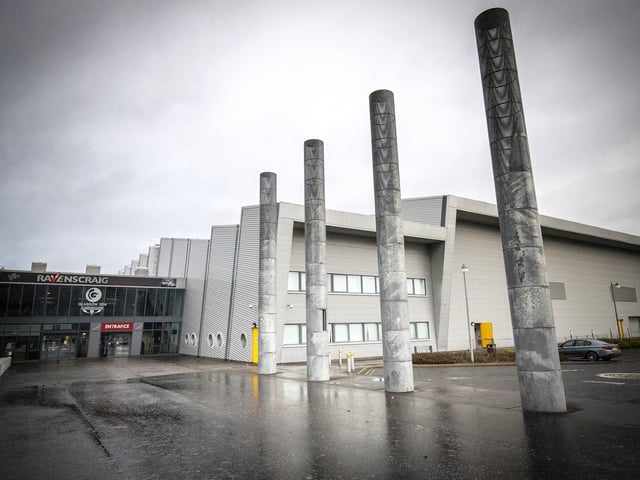 The Ravenscraig Regional Sports Facility in Motherwell, Lanarkhire, where the Royal Scots Dragoon Guard are setting up a Covid–19 vaccination centre.