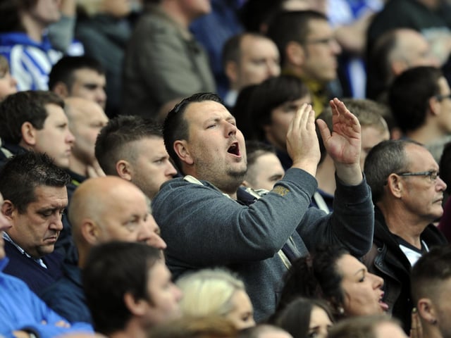 Sheffield Wednesday fan leads the singing at Oakwell in 2013