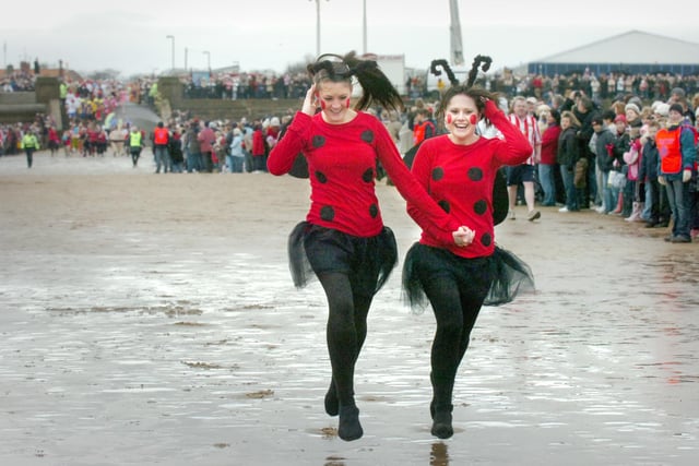 These fancy dress fundraisers had plenty to smile about as they were supporting charity with a sponsored Boxing Day dip at Seaburn in 2007.