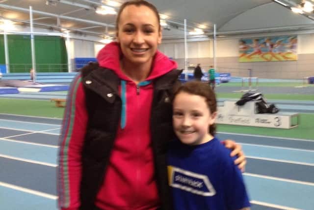Melissa pictured with her hero, Jess Ennis-Hill.