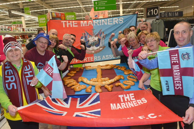 South Shields Asda baked a South Shields FC bread to show support for the team in 2017. Can you spot anyone you know in the photo?
