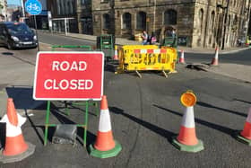 Haymarket is closed after the hole appeared last night, with a number of bus services alterered today as a result of the issue on the road.