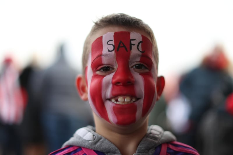 A young Sunderland fan is seen prior to the Emirates FA Cup Third Round match between Sunderland and Burnley.