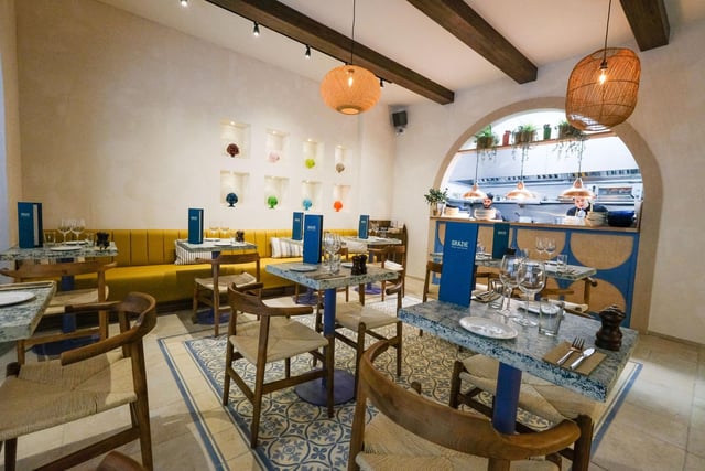 Inside Grazie Italian restaurant, which has reopened at its new home on Leopold Street in Sheffield city centre, a few doors down from its old homeDe
