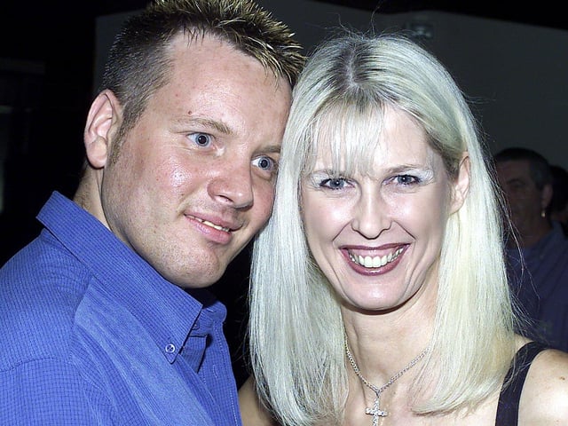 Phil and Julie having a cuddle