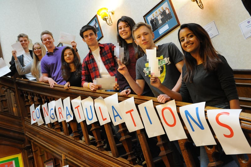 A Level results day in 2015 for these Sunderland High School students who celebrated their 100% pass rate.