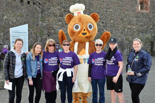 Walkers pictured before the start of the Carrickfergus Hospice Walk in 2019. INCT 13-001-PSB  Photo: Phillip Byrne