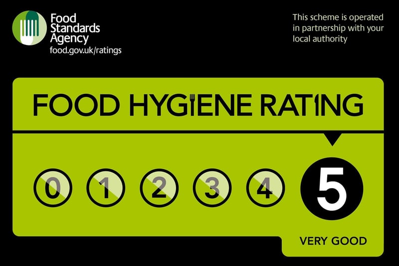 Food Standards Agency hygiene ratings go from zero to five.