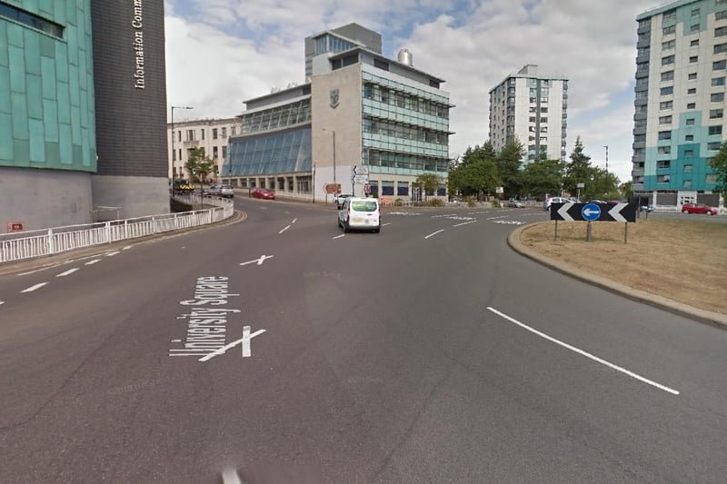 University Square roundabout, Sheffield.