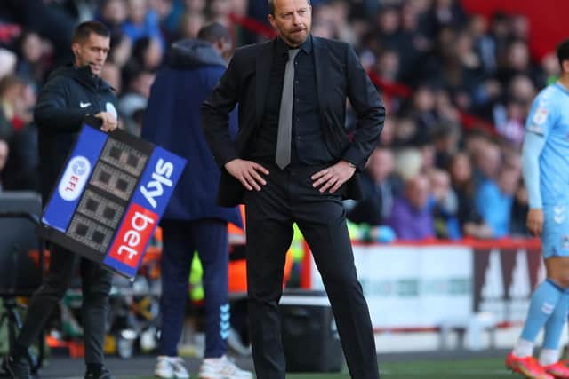 Sheffield United manager Slavisa Jokanovic is convinced his team can still reach the Premier League next season, after watching them draw with Coventry City in the Championship at Bramall Lane: Simon Bellis / Sportimage