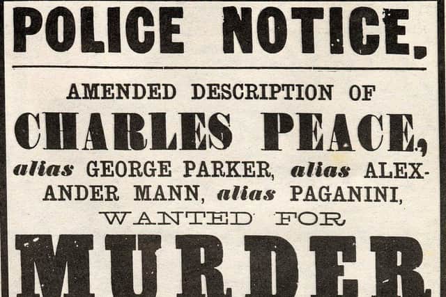 A poster from the time appealing for information following the Dyson murder