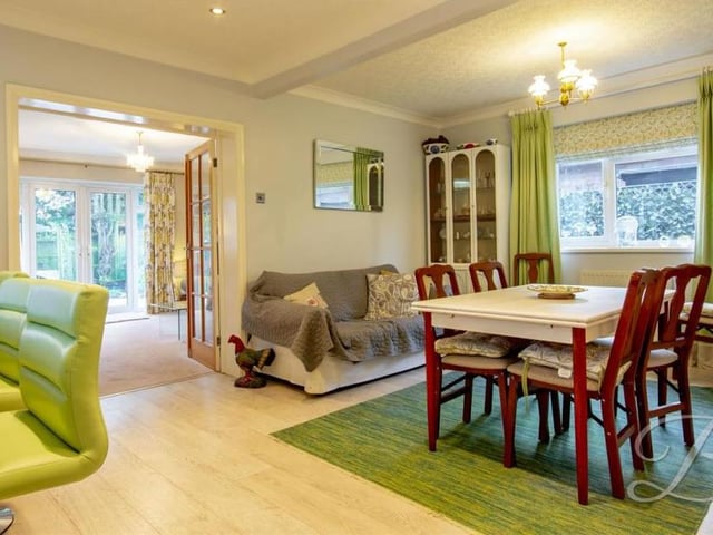 Another view of the comfortable dining area. As well as sitting alongside the kitchen, the room also leads to the property's lounge.