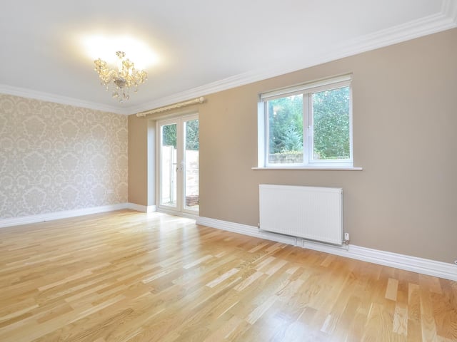 This huge five-bedroom Portsdown Hill home in Portsmouth is up for raffle. Pictured is one of the bedrooms in its annex.