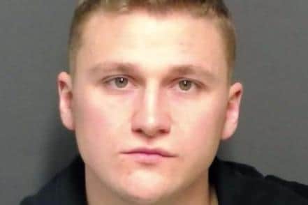 Pictured is Joseph Element AKA Ezra Kearns, aged 25, of The Crescent, Bolton-upon-Dearne, Rotherham, who was sentenced to two years and six months of custody after he was convicted of two counts of fraud by false representation and admitted a further count of fraud by false representation.