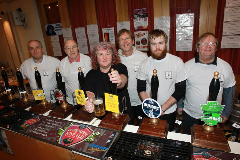 Staff at the CAMRA-organised 2015 at the Winding Wheel.