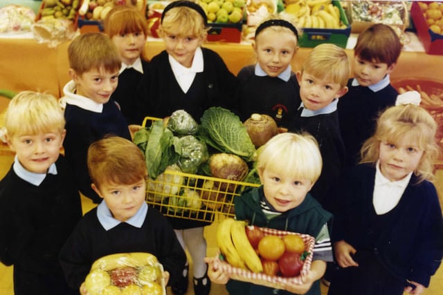 The Mortimer Road Junior School harvest festival. Were you pictured with your classmates?