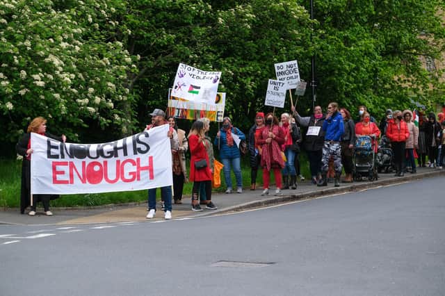 The protest was organised by Mums United, a campaign group that says the fear that children will be groomed by gangs is something every parent in the city is aware of.
