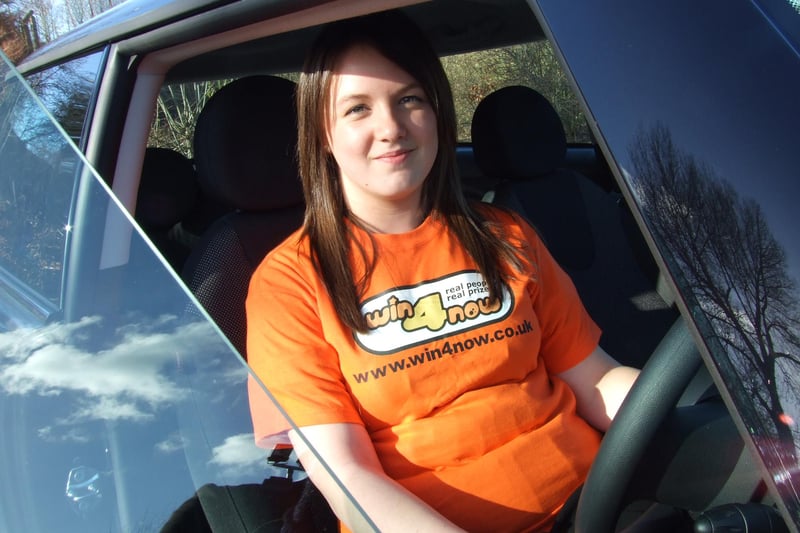 Lucky Lisa Duffy had a BIG problem after winning this Mini Cooper in February 2008. She couldn’t drive - but she did plan to book lessons.She won the car in a competition organised by a Sheffield-based online prize draw site