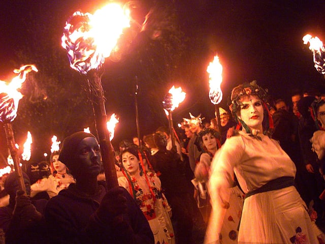 The May Queen at the Beltane Festival on Calton Hill, 30 April 2000.